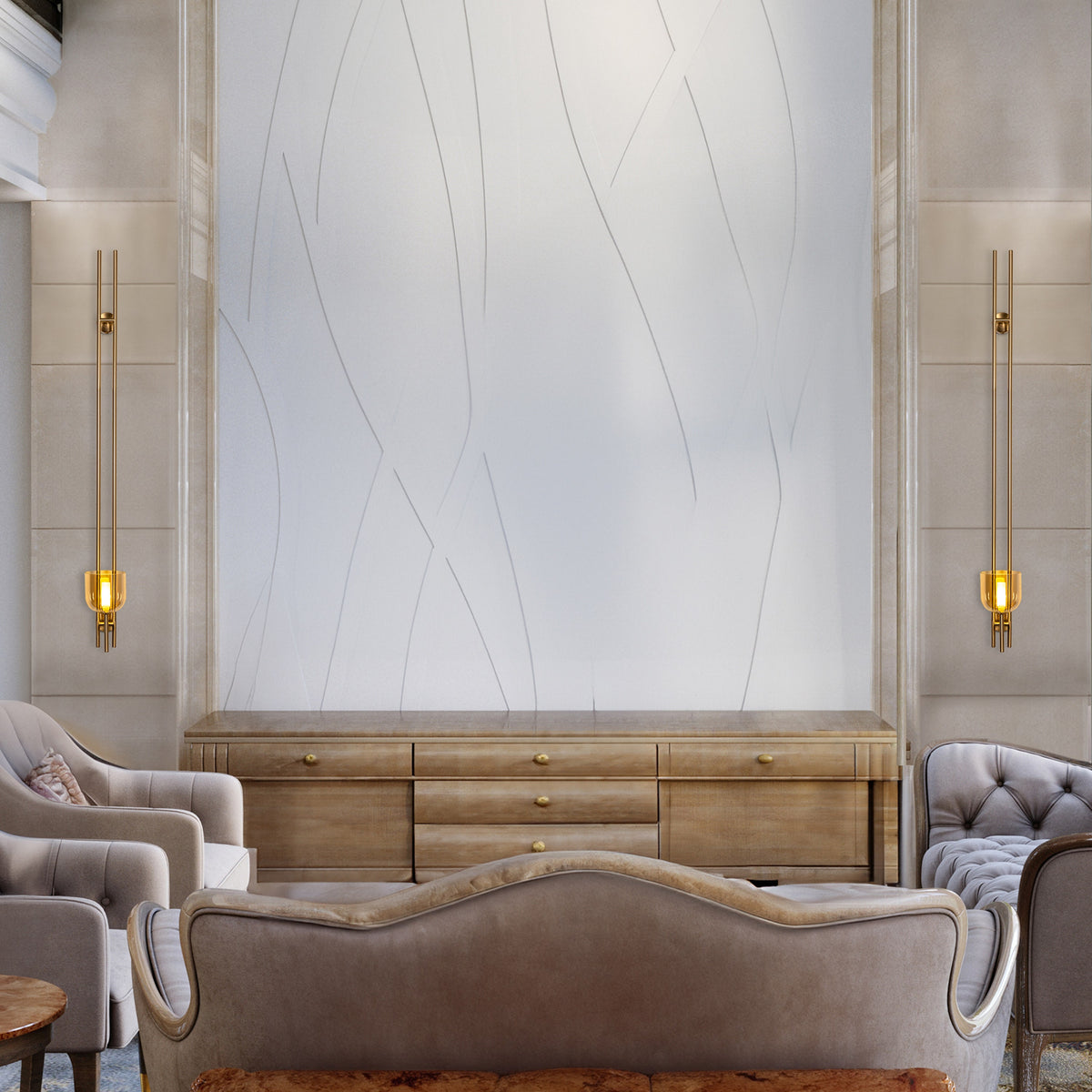 Moments Matter (Gold, Amber) Clear Glass Wall Light