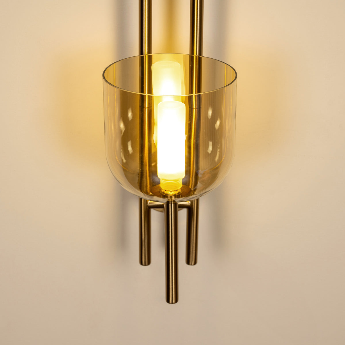 Moments Matter (Gold, Amber) Clear Glass Wall Light