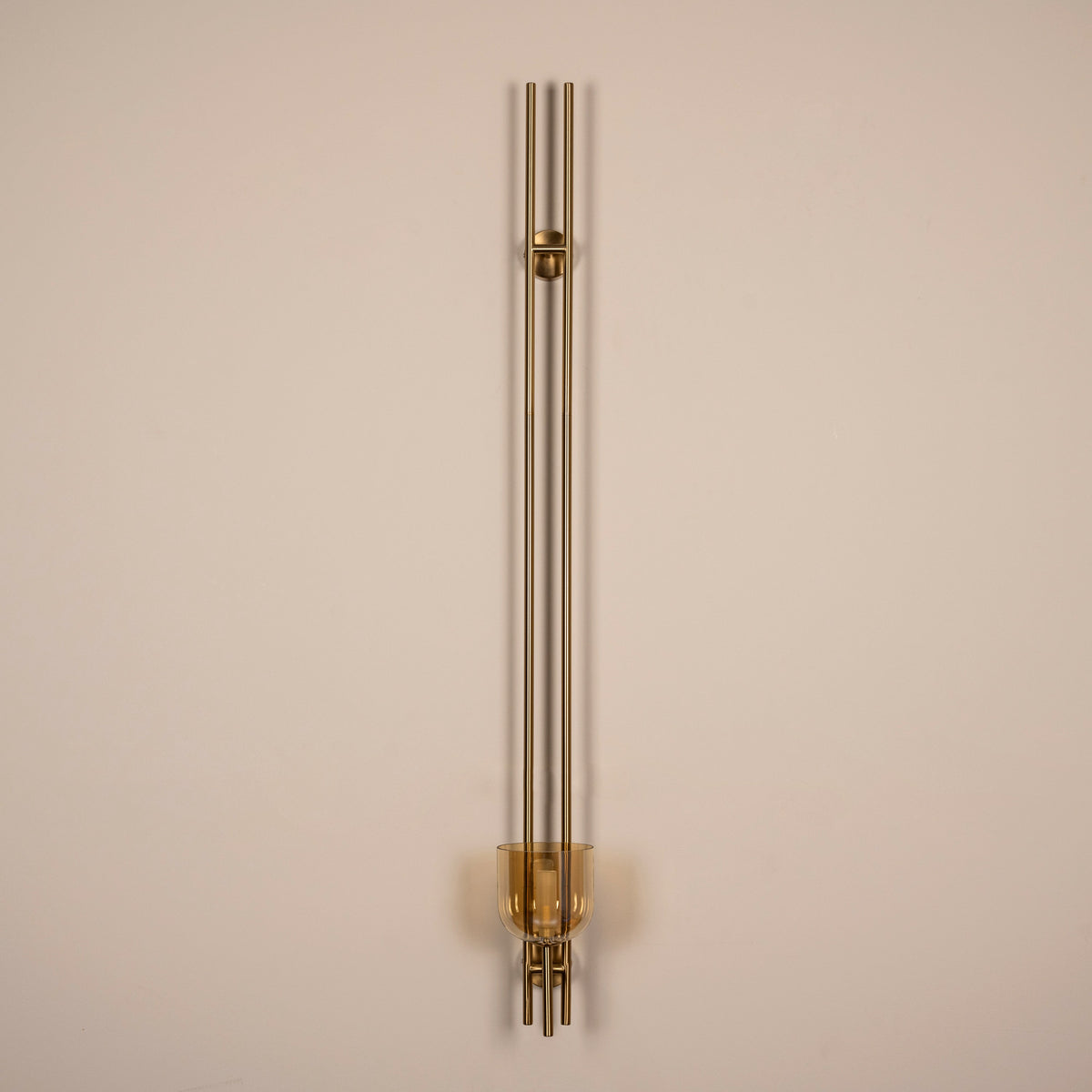 Moments Matter (Gold, Amber) Clear Glass Wall Light