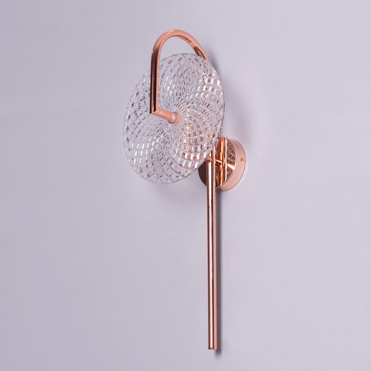 Call Your Name (Rose Gold) Textured Glass Wall Light