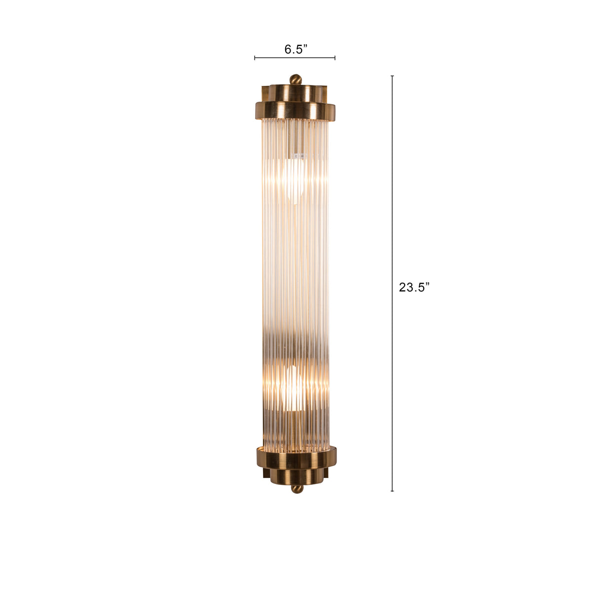 Dream On (Gold) Glass Tube Wall Light