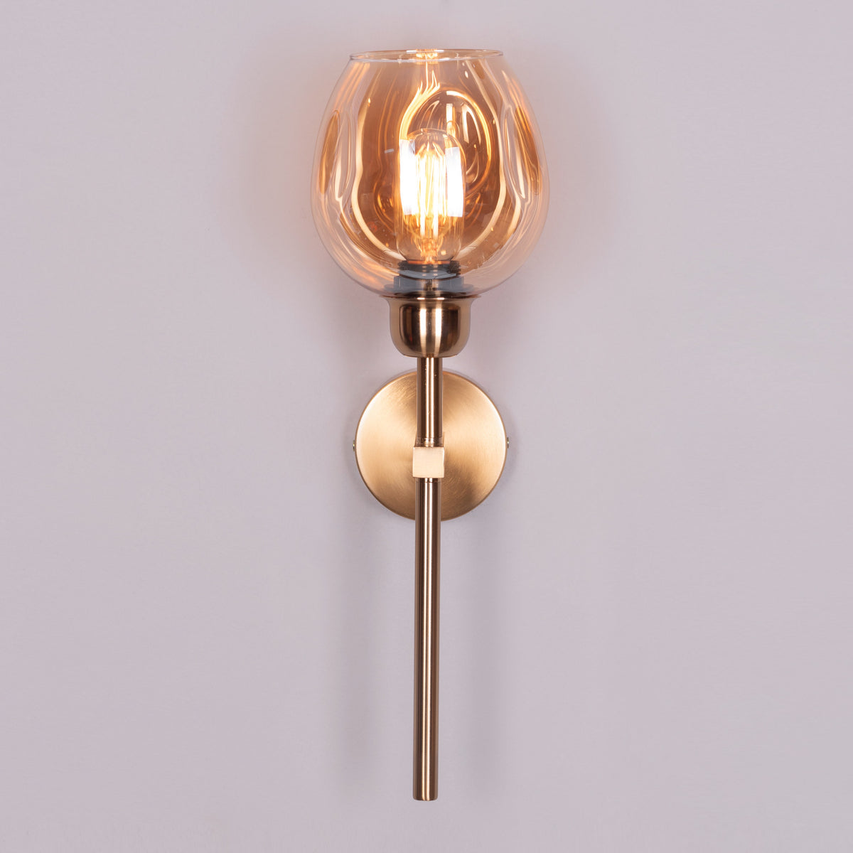 Mykonos Memories (Gold, Amber) Clear Glass Wall Light