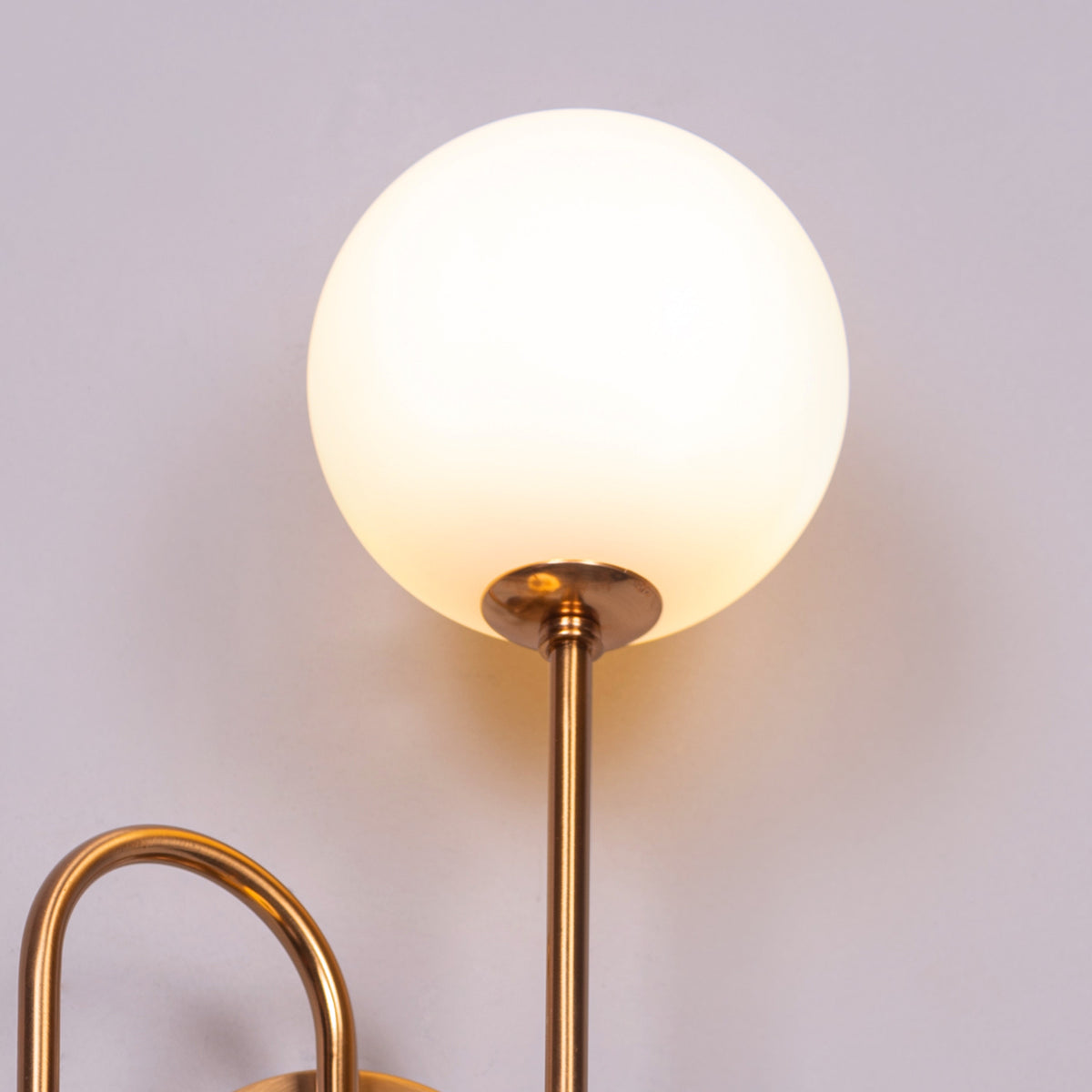 Many Moons Away (Gold) Frosted Glass Wall Light