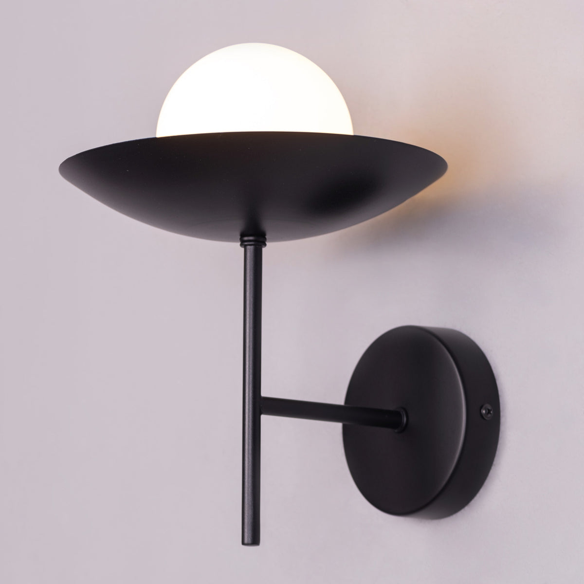 Why Not Me (Black) Frosted Glass Wall Light