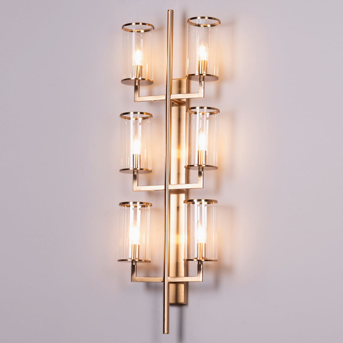 Last Train Home (Gold) Clear Glass Wall Light
