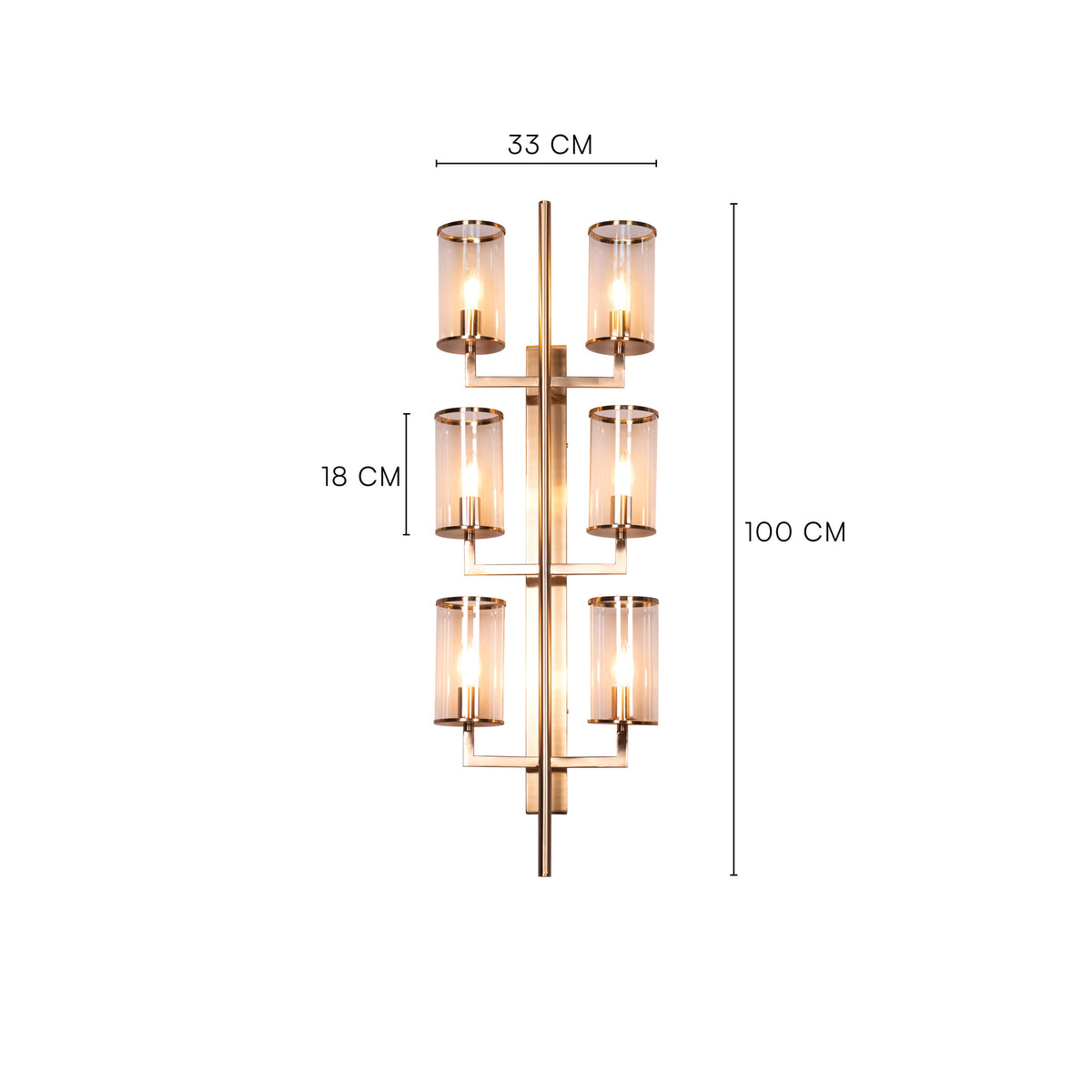 Last Train Home (Gold) Clear Glass Wall Light
