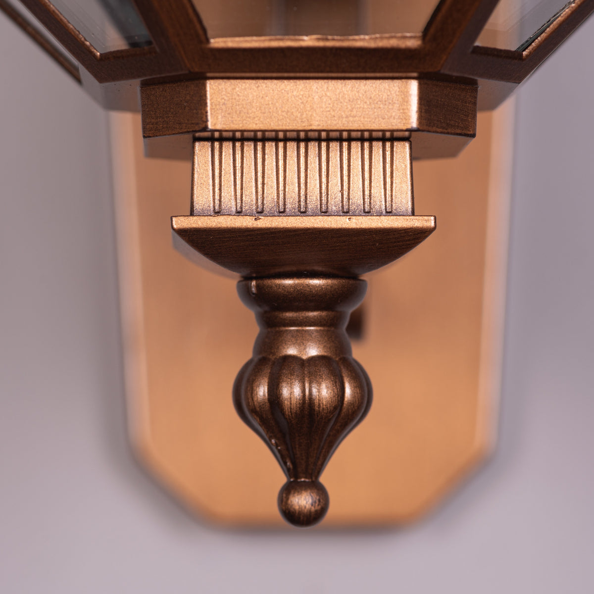 Townhouse (Antique Gold) Clear Glass Outdoor Covered Wall Light