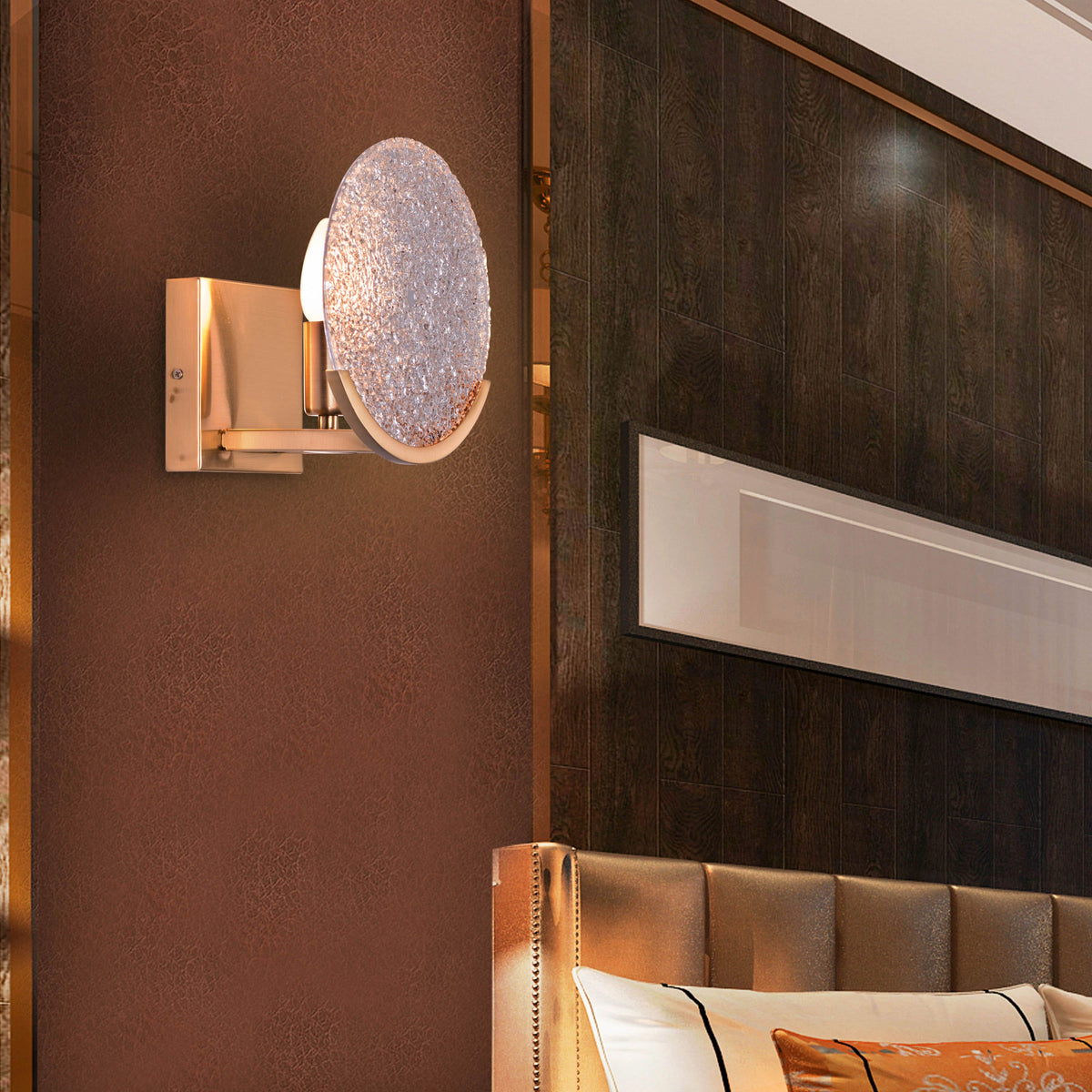 Legacy (Round, Gold) Glass Wall Light