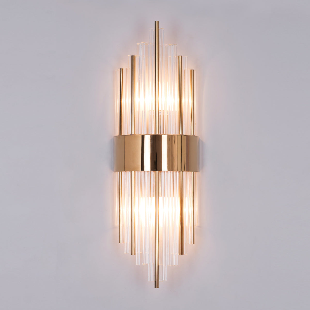 Carry My Heart (Gold) Glass Tube Wall Light
