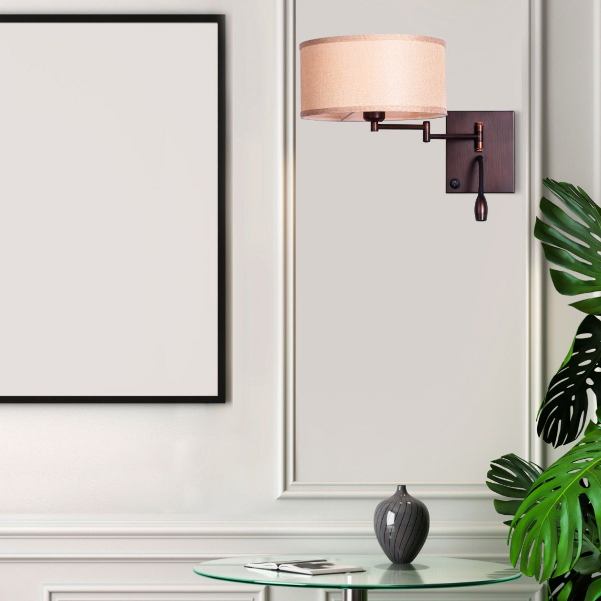 Thinking Out Loud Bedside (Coffee, With LED Downlighter) Wall Light