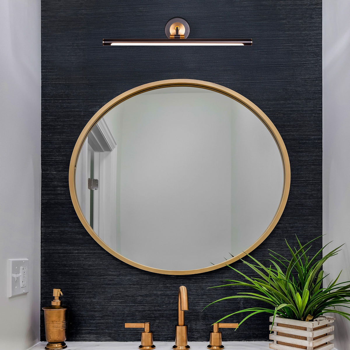 Superhit (Large, Black, Built-In LED) Picture Wall Light