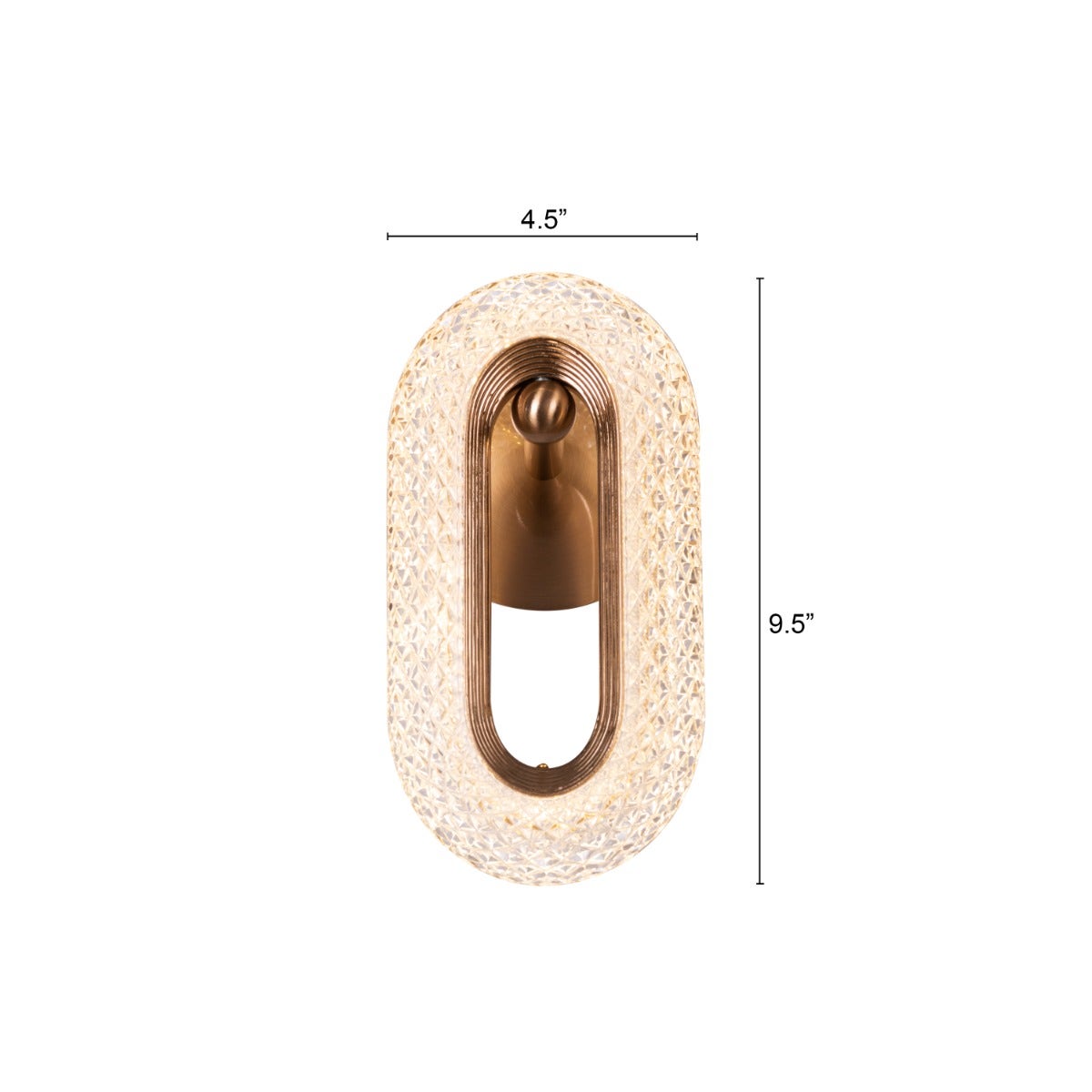 Glowed Up (Gold, Dimmable LED with Remote Control) Wall Light