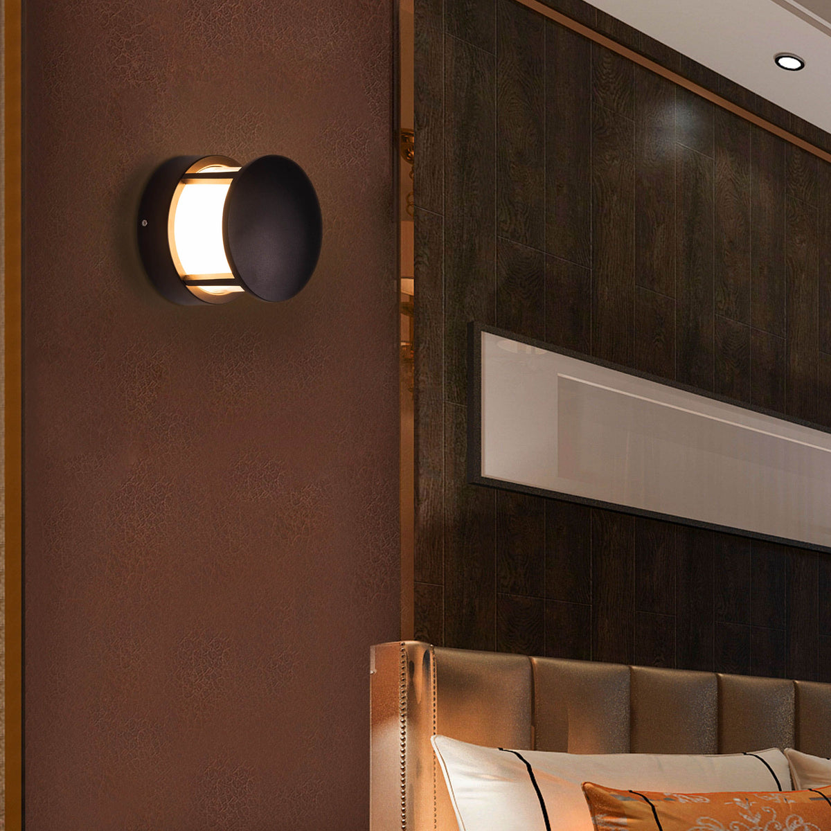 Maize (Black, Built-In LED) Indoor/ Outdoor Wall Light (IP65 Rated)