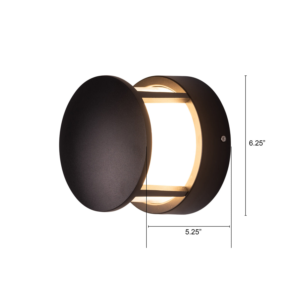 Maize (Black, Built-In LED) Indoor/ Outdoor Wall Light (IP65 Rated)