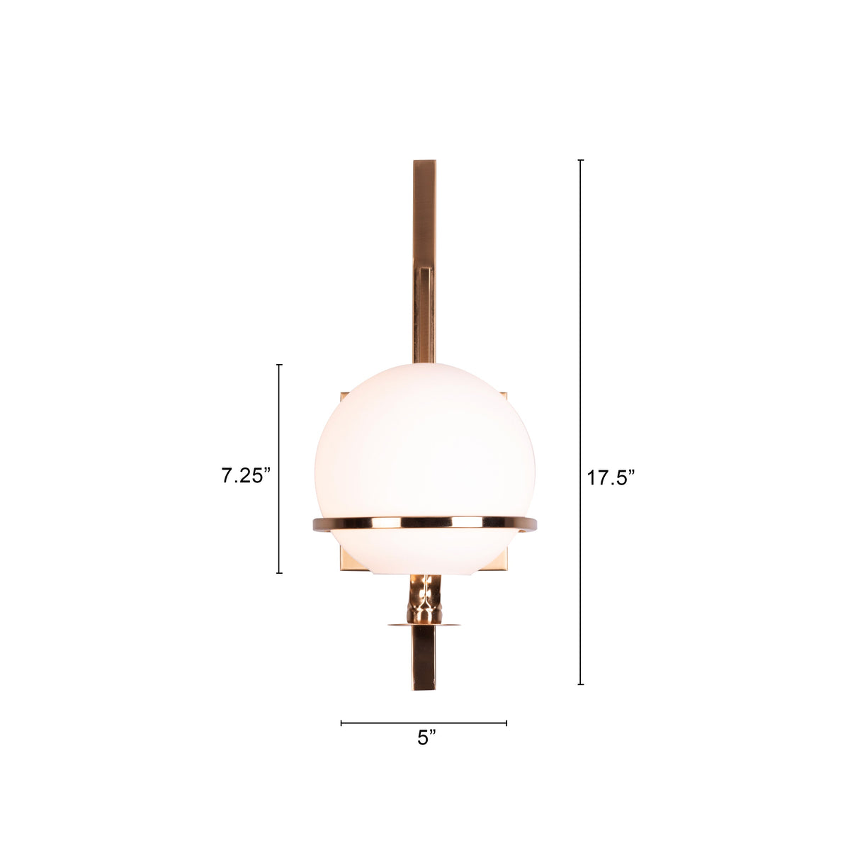 Game On (Gold, Milky White) Glass Wall Light