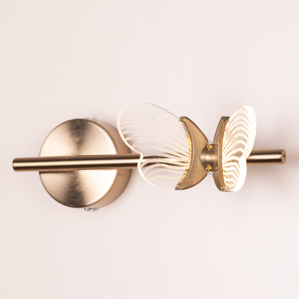 Butterfly Kisses (Gold, Built-In LED) Wall Light