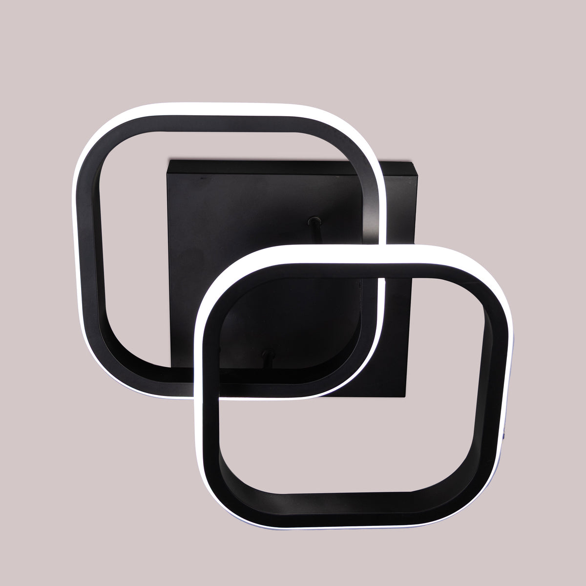 Light The Way (Square, Black, 3 Color Dimmable LED with Remote Control) Ceiling Light