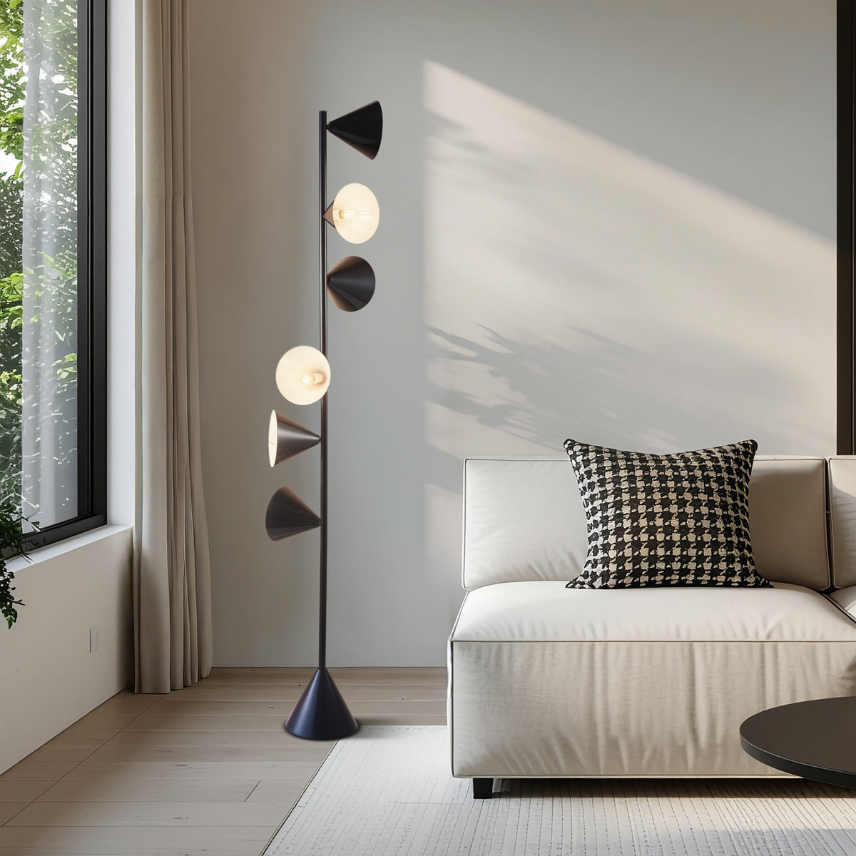 Two's Company (Black) Floor Lamp