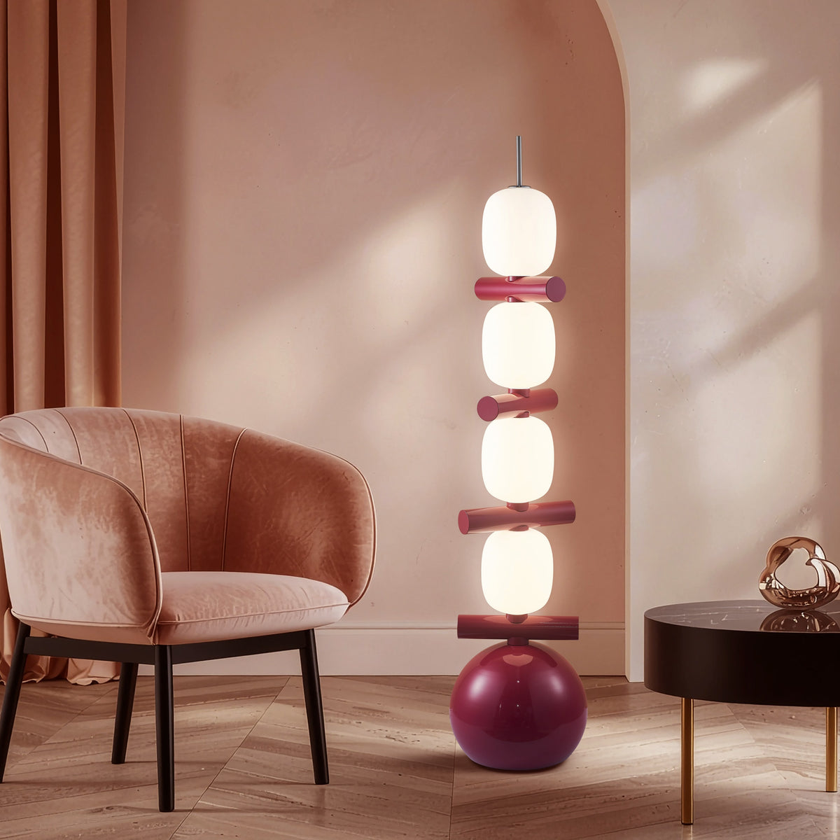 Sakura (Red/White) Floor Lamp