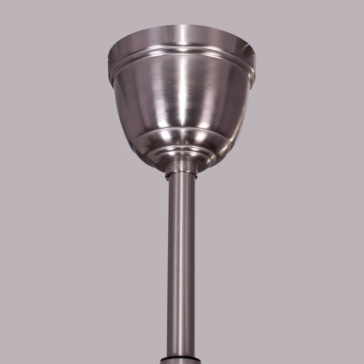 Spin Me Around (132 cm Span, Chrome Finish Metal Body, Solid Wood Blades) Ceiling Fan