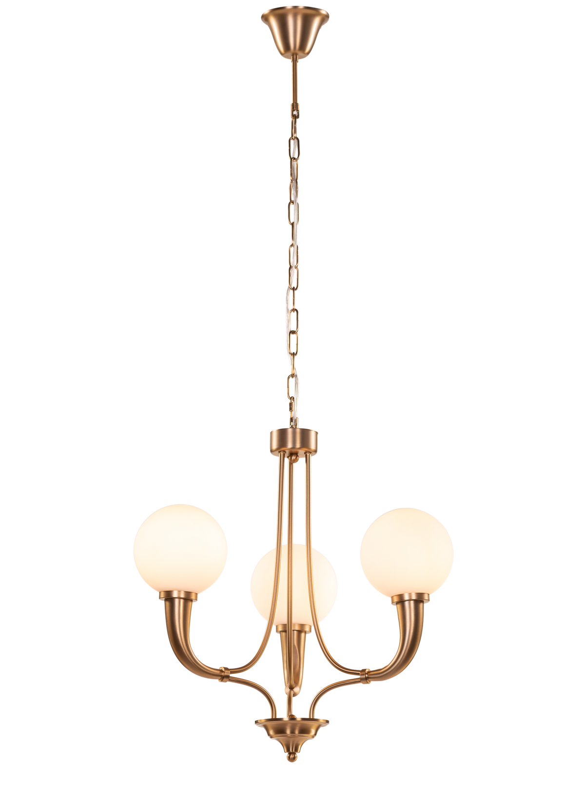 Kenswick (Gold, White) Frosted Glass Pendant Light