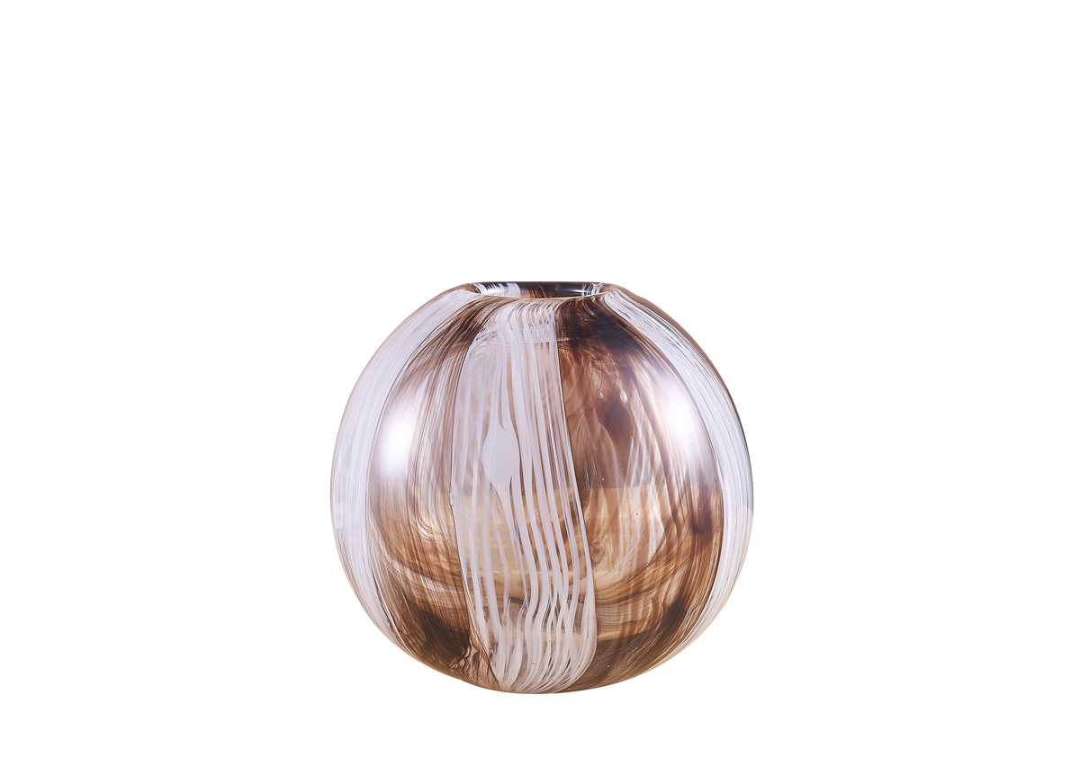 Proof is In The Pudding (Brown/White) Glass