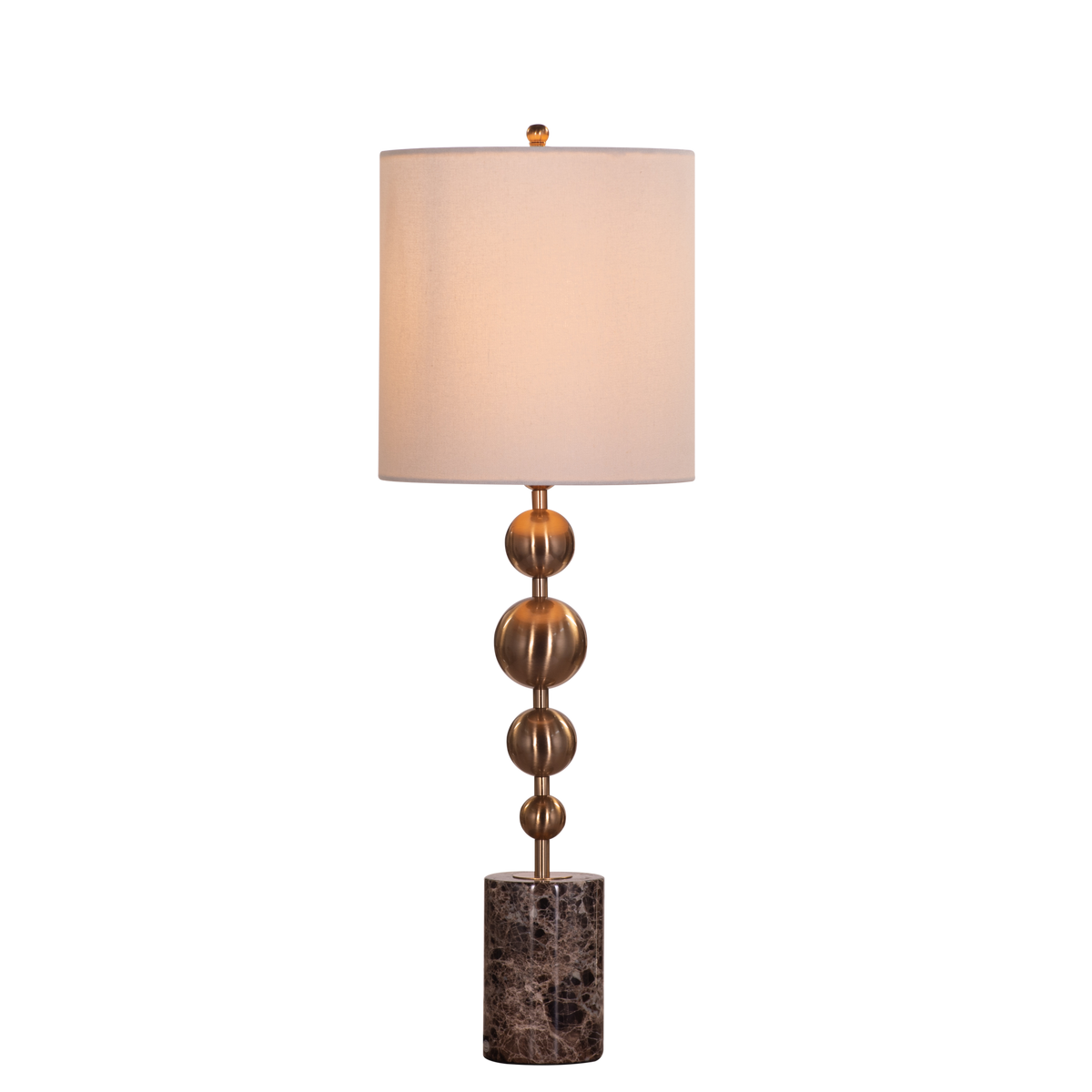 Hard To Handle (Gold, Brown, White ) Marble Table Lamp