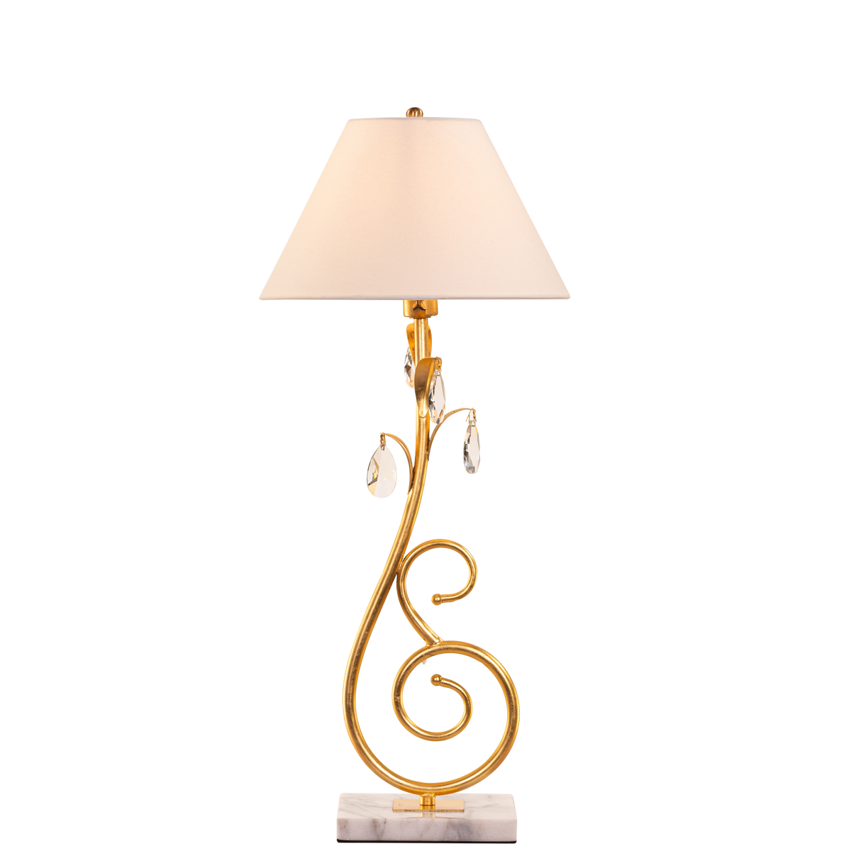 Royal Serpentine Gold Leaf Table Lamp