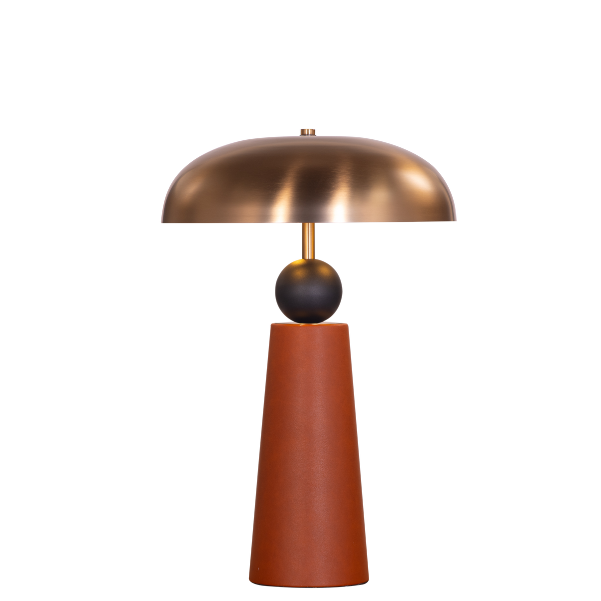 Gold Coast (Gold, Brown) Leather Table Lamp