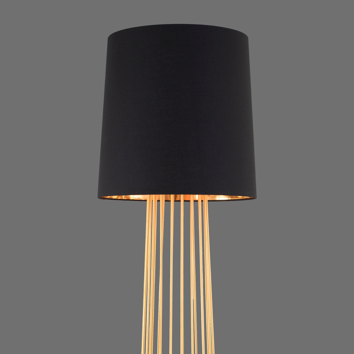 Story Spinner (Gold, Black) Floor Lamp
