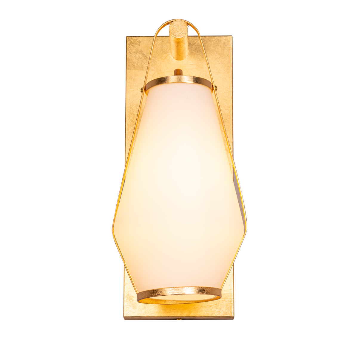 Egerton (Gold, White) Frosted Glass Wall Light