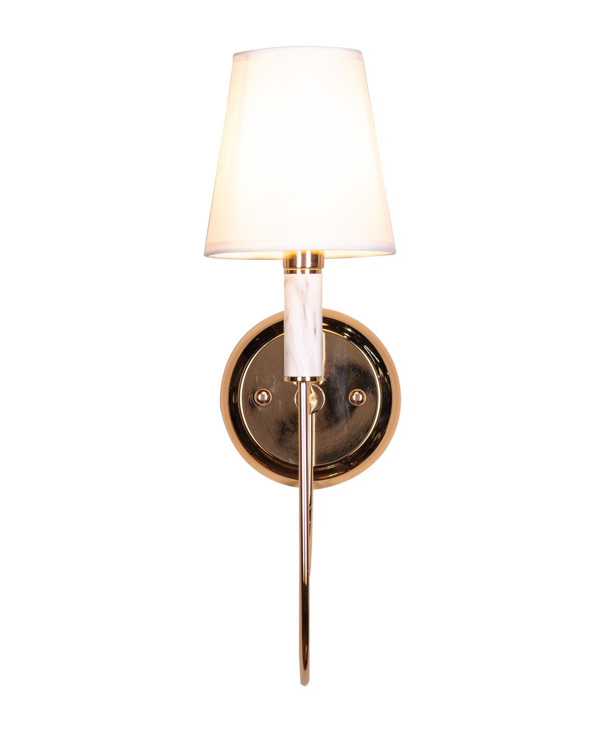 Chelsea (Gold, White) Fabric Wall Light