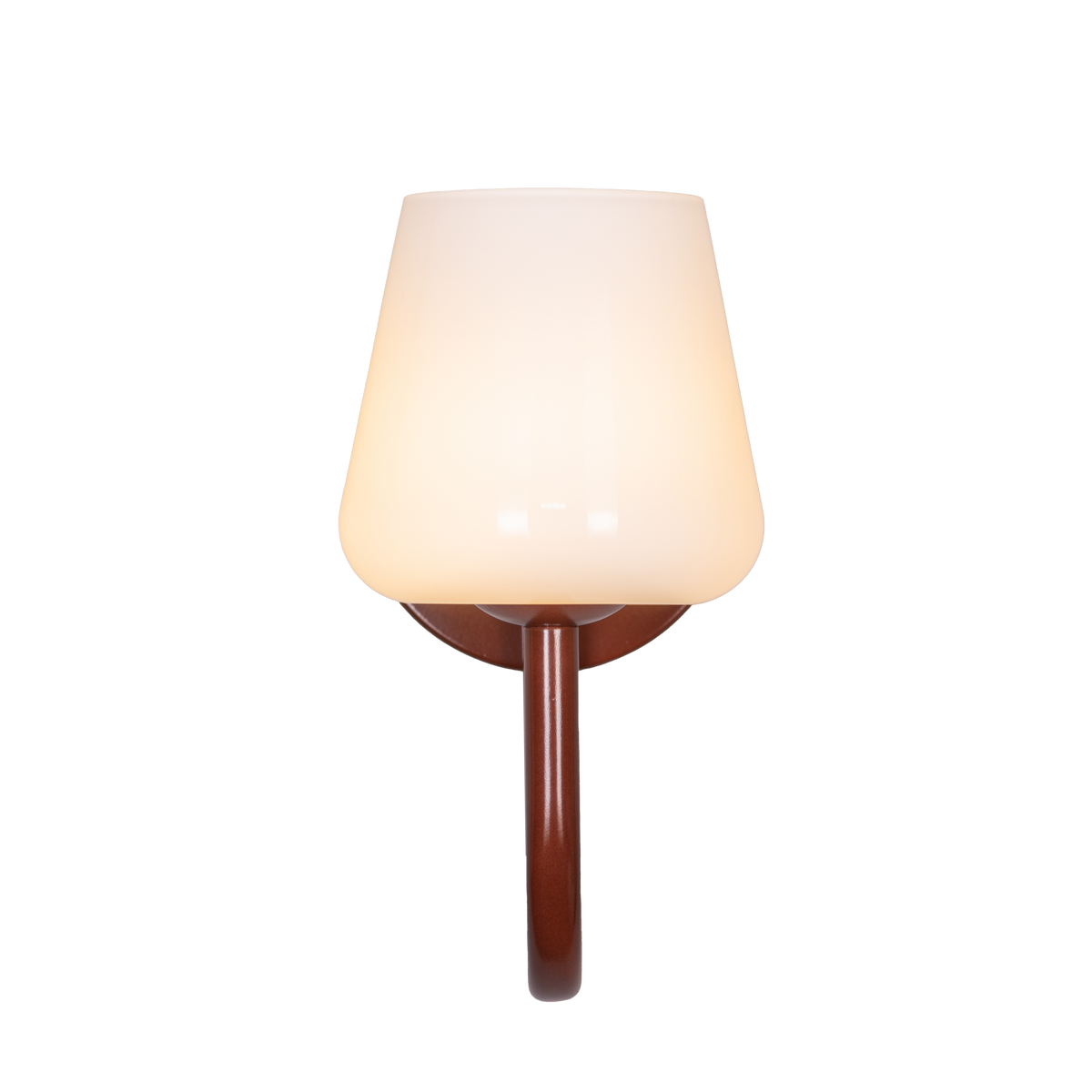 The Poet's Flame (Brown, White) Glass Wall Light