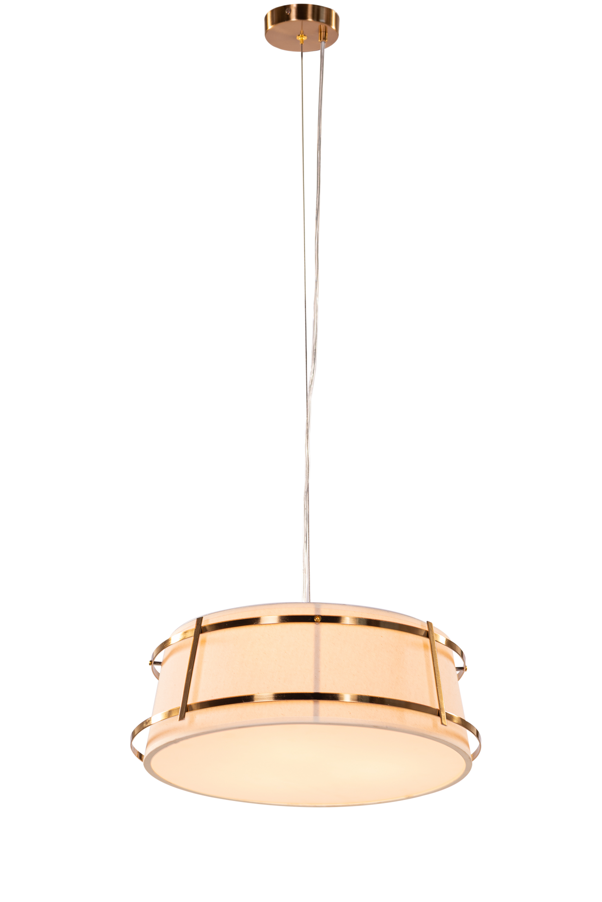 Urban Dial (Gold, Fabric) Acrylic Pendant Light
