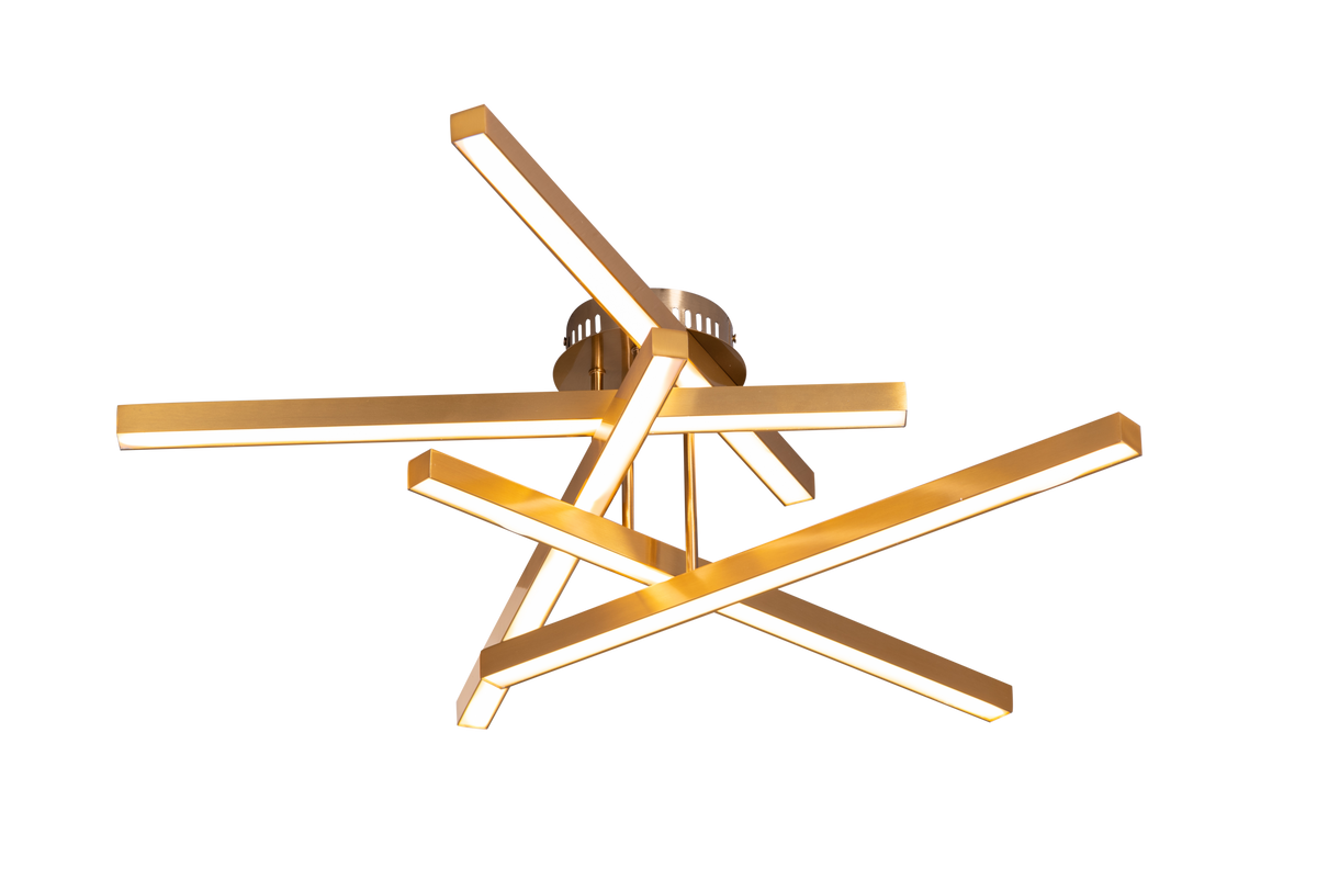 Run The World (Gold, Dimmable LED with Remote Control) Ceiling Light