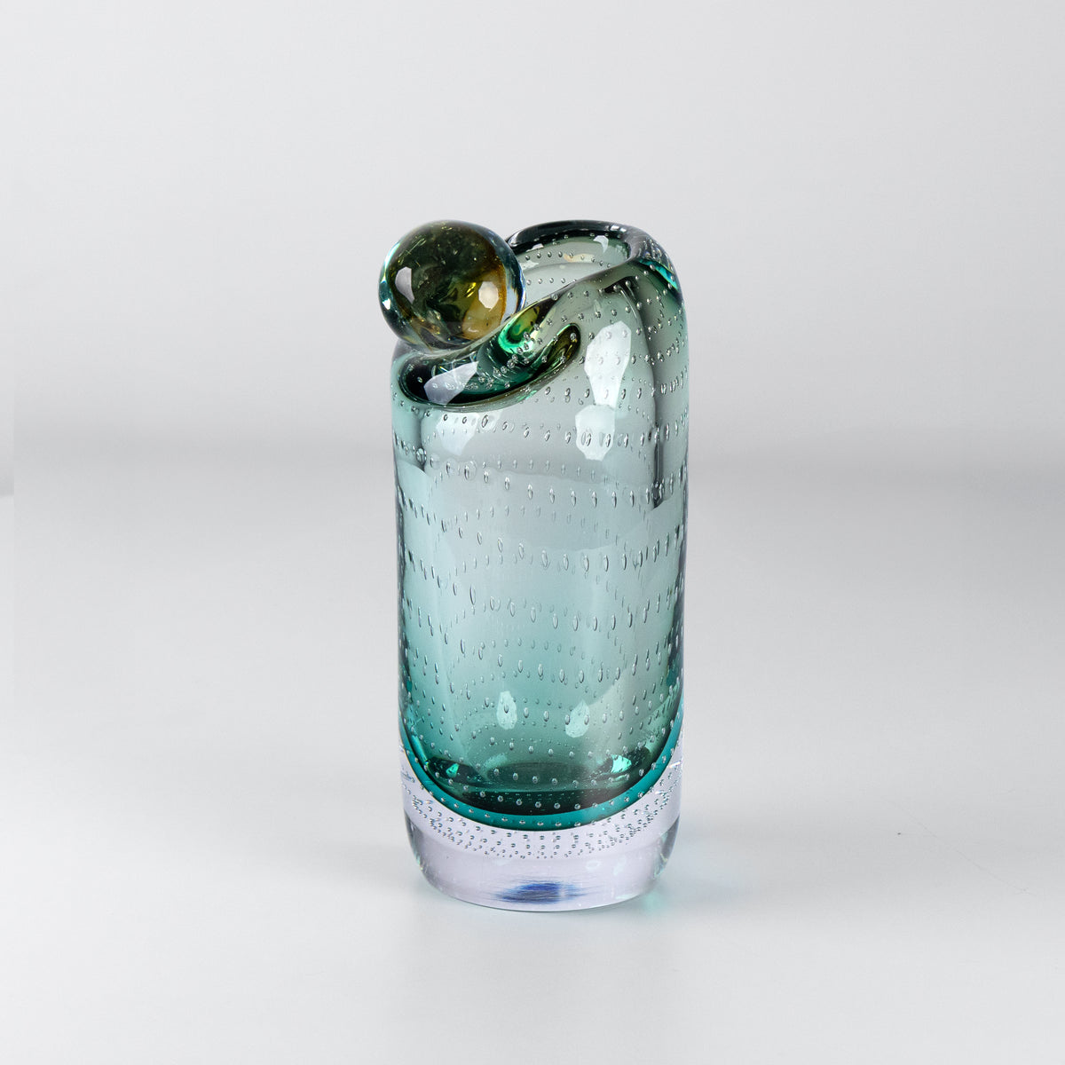 Vanguard Teal Handmade Glass Vase