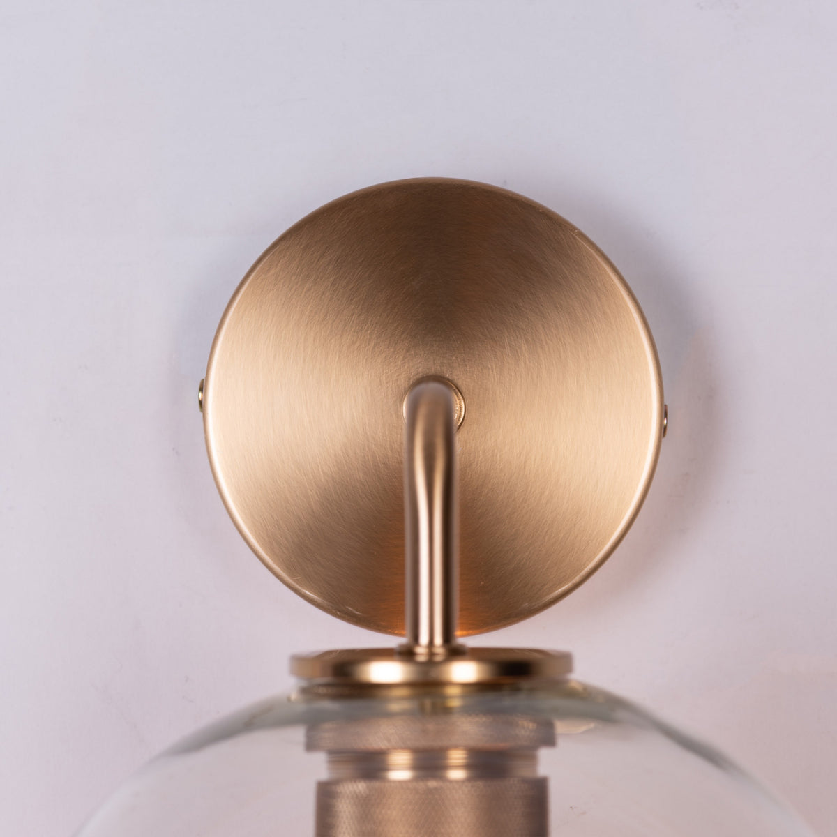 Endgame (Gold) Clear Glass Wall Light