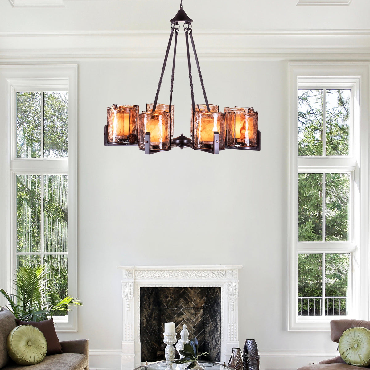 Unrequited Love (Medium, Black, 8 Hurricane) Chandelier
