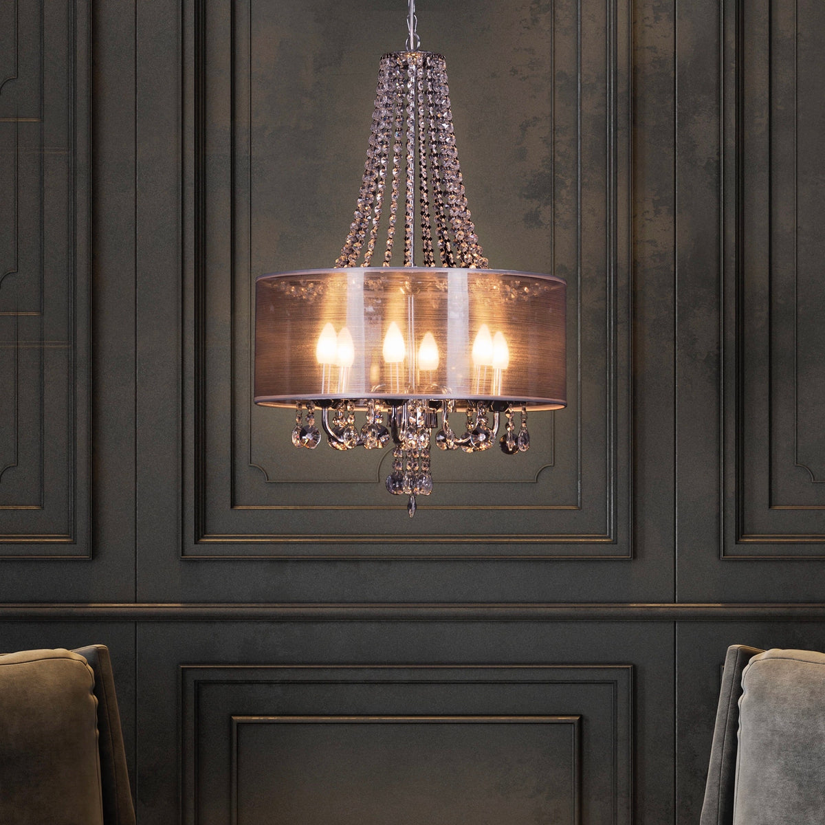 So In Love (Small, Chrome) Crystal Chandelier