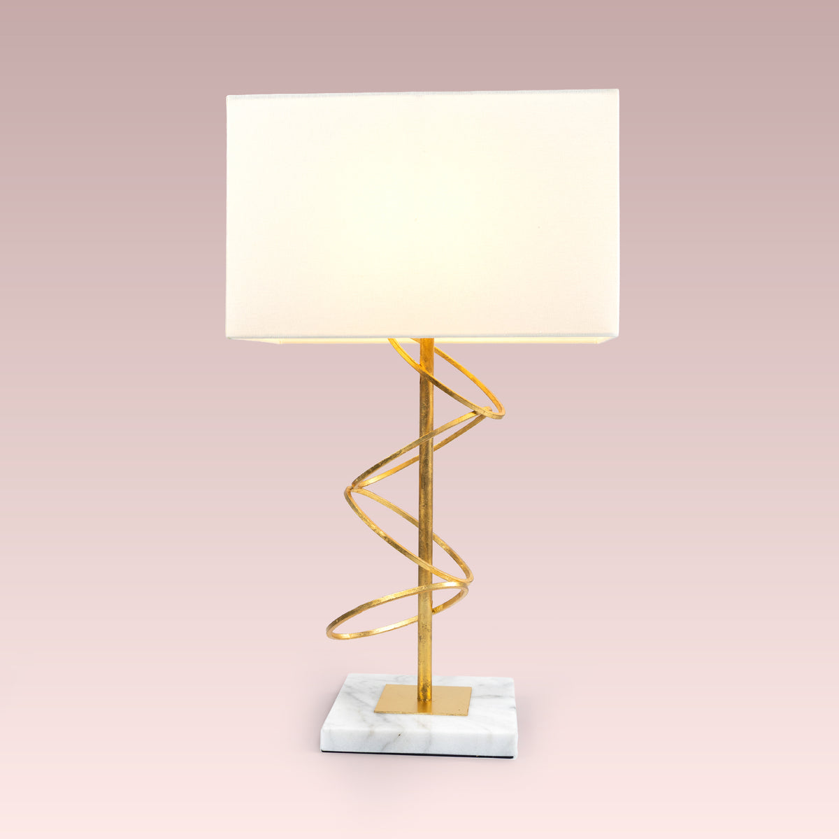 The Fibonacci Gold Leaf Loop Table Lamp