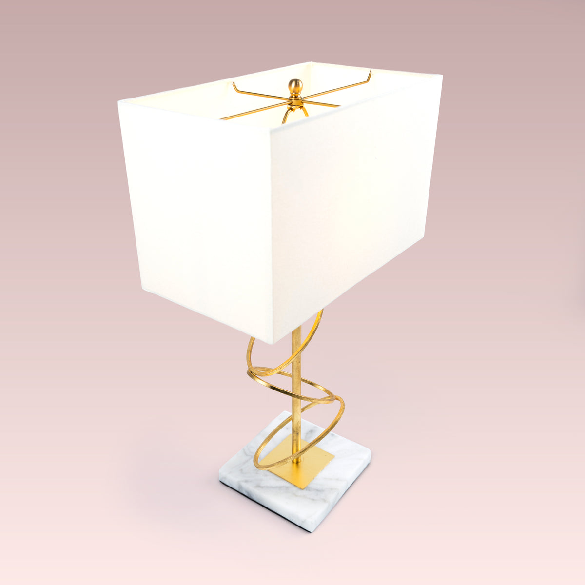 The Fibonacci Gold Leaf Loop Table Lamp