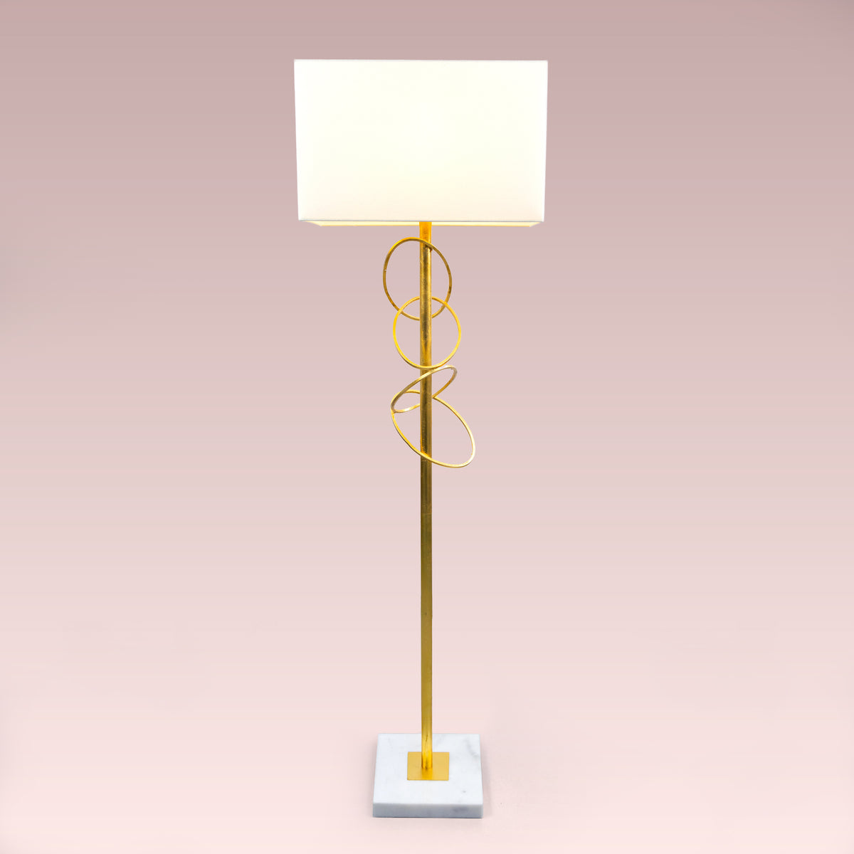 The Gotham Coil Gold Leaf Floor Lamp