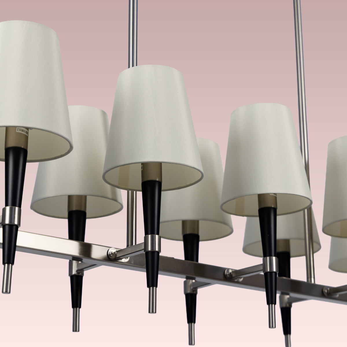 See The Unseen (S.S Finish, black) Fabric Chandelier