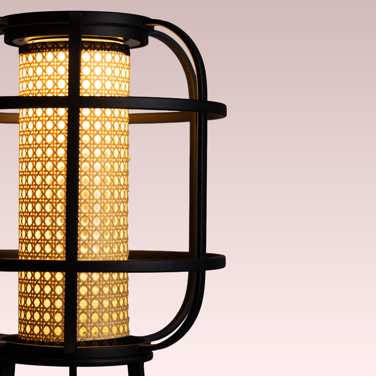 Beacon Tower (Black, Large, Solar Powered-Rechargeable) Outdoor Floor Lamp