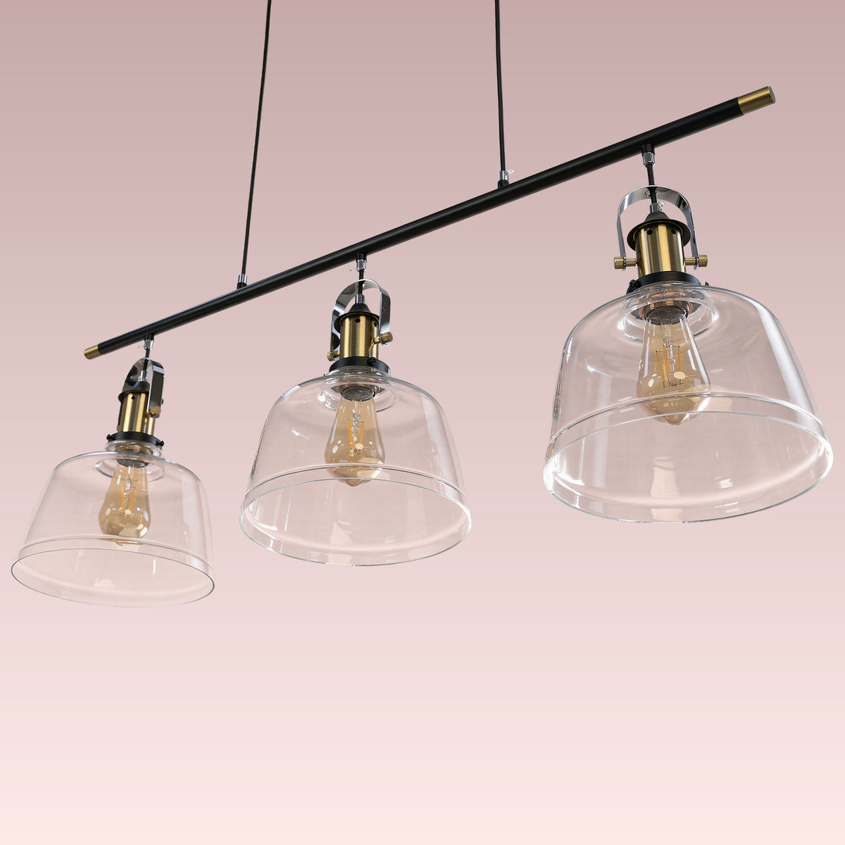 Royal Tea Clear Glass Hanging Lamp