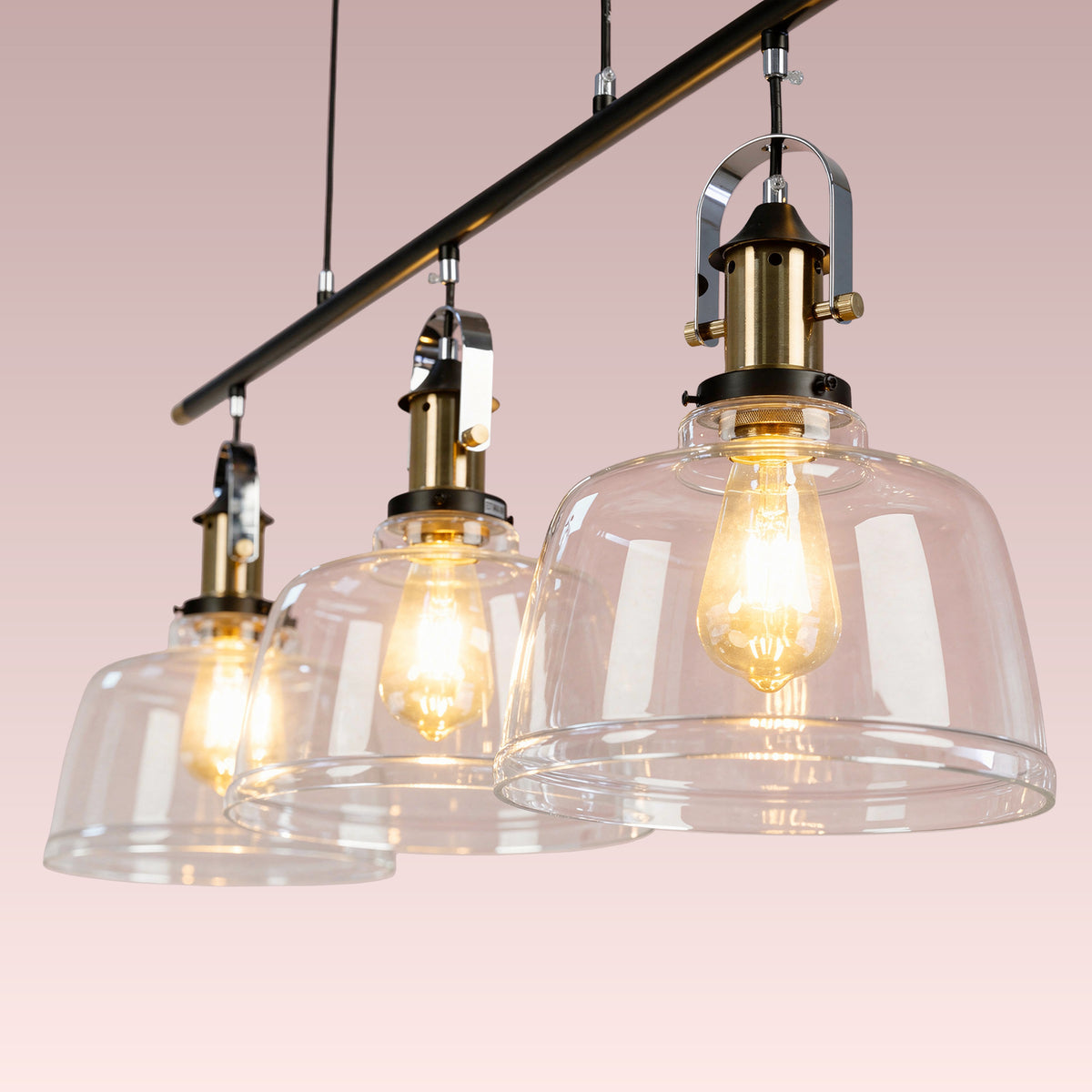 Royal Tea Clear Glass Hanging Lamp
