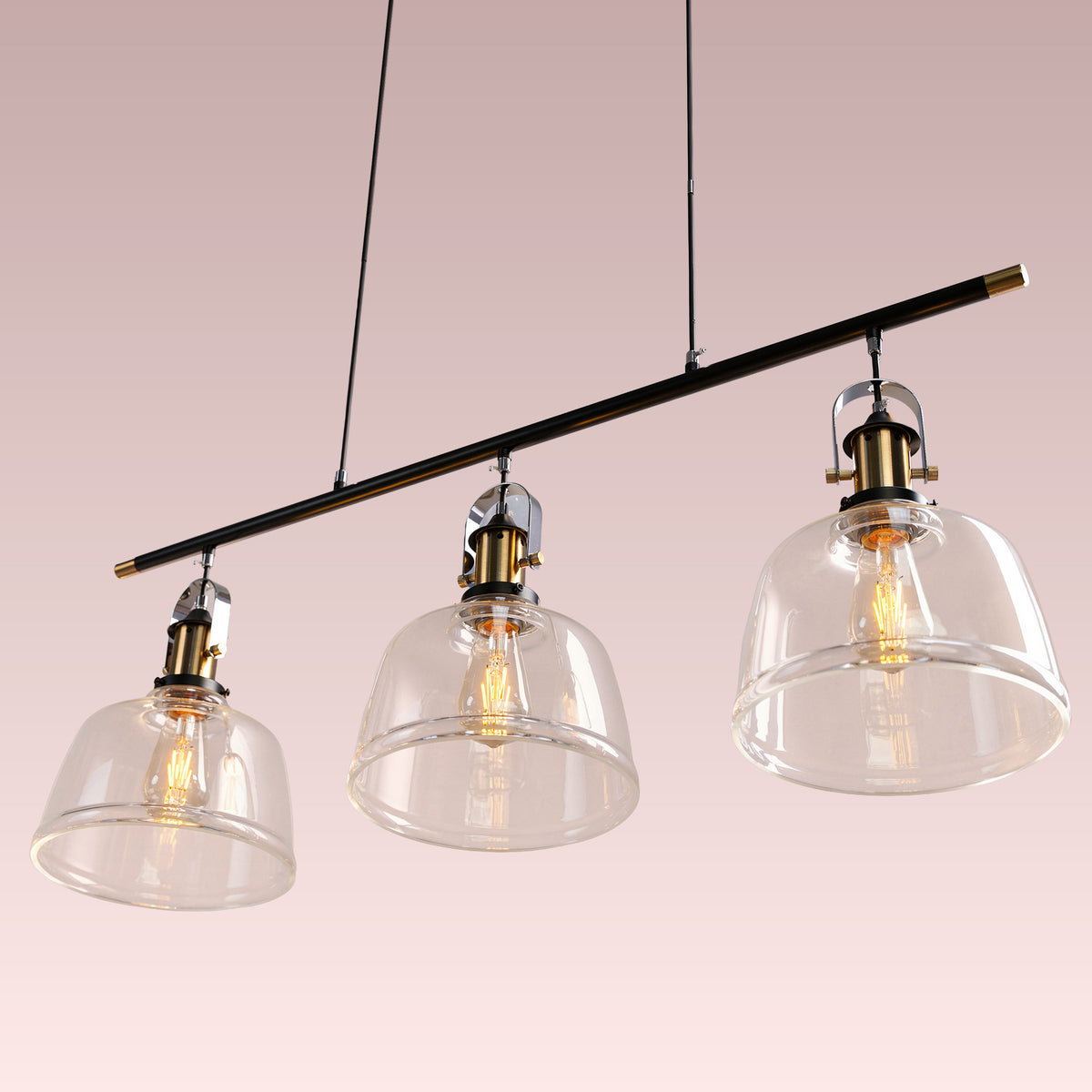 Royal Tea Clear Glass Hanging Lamp