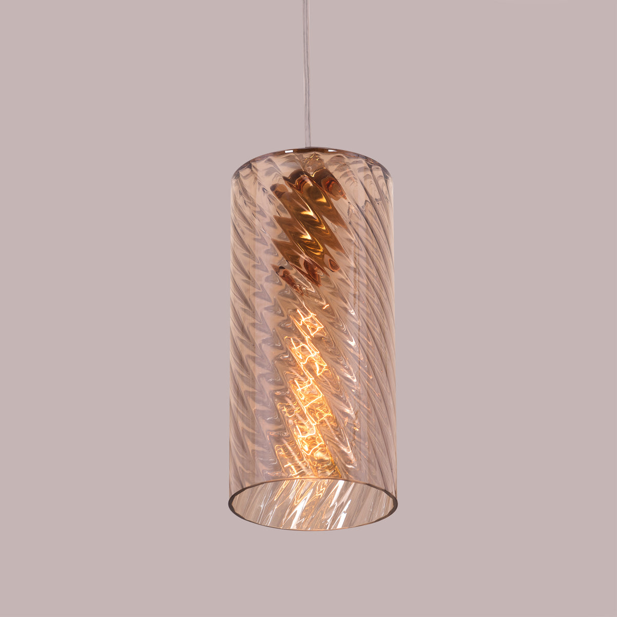 No Words (Amber) Textured Glass Pendant Light