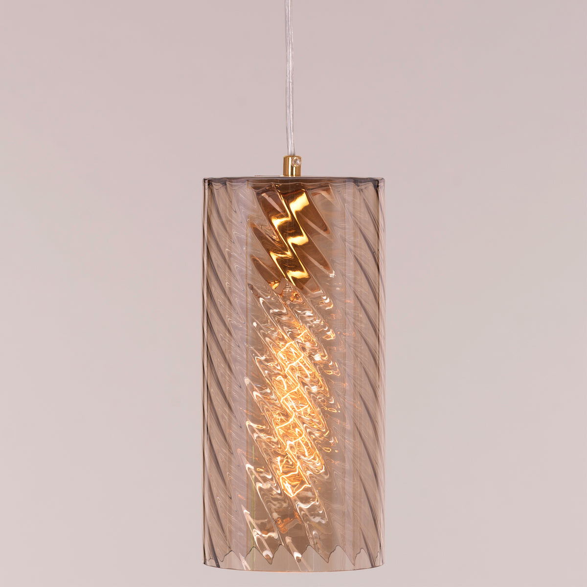 No Words (Amber) Textured Glass Pendant Light