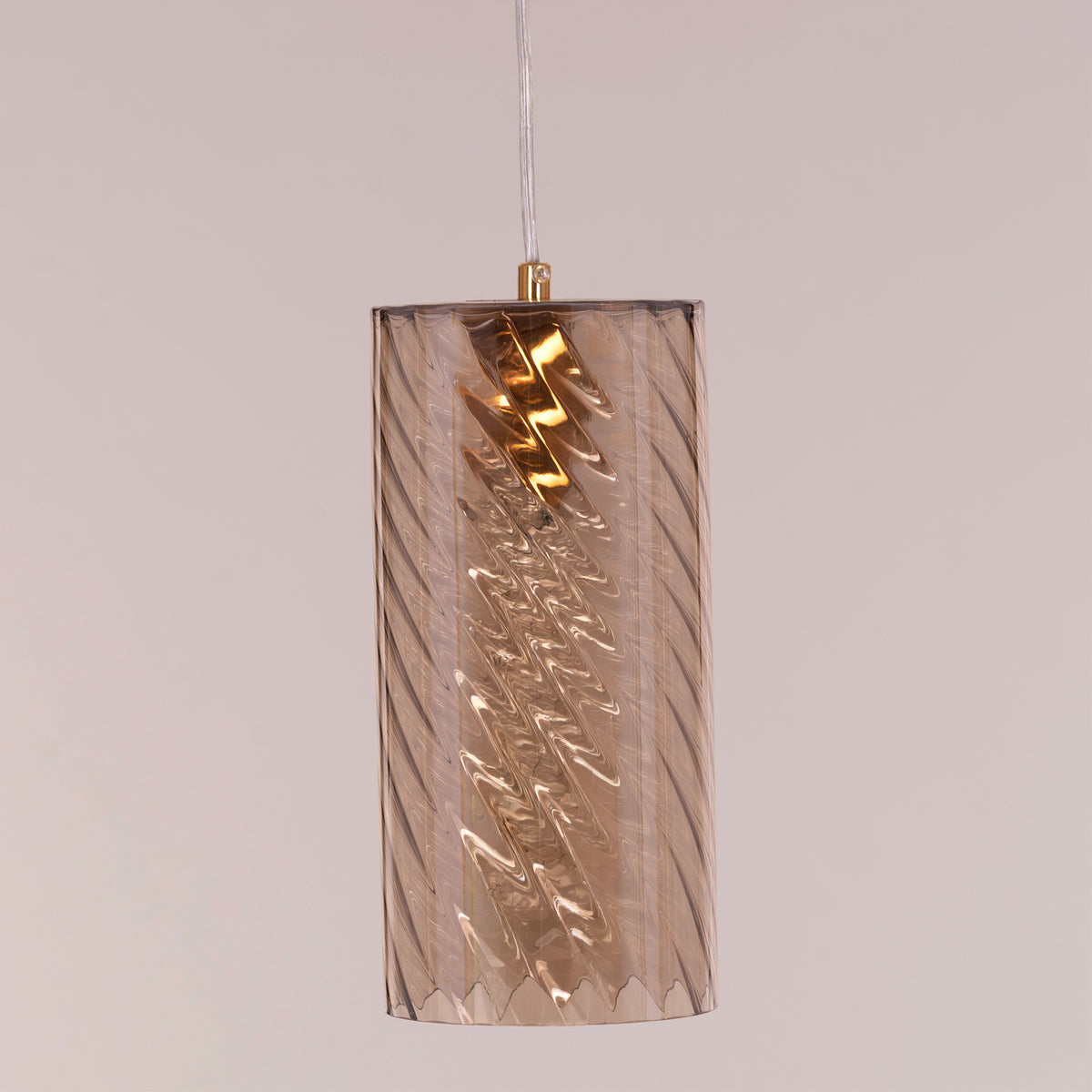 No Words (Amber) Textured Glass Pendant Light